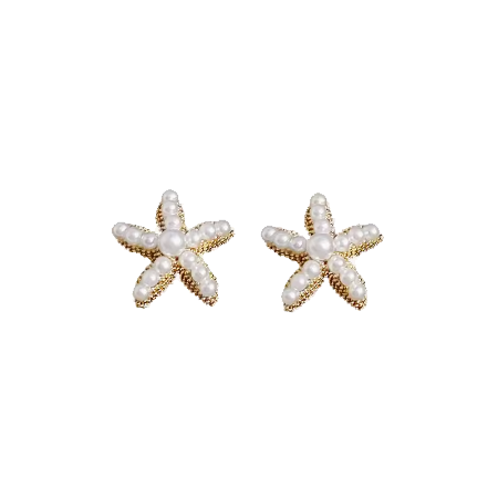Pearl Starfish Earrings
