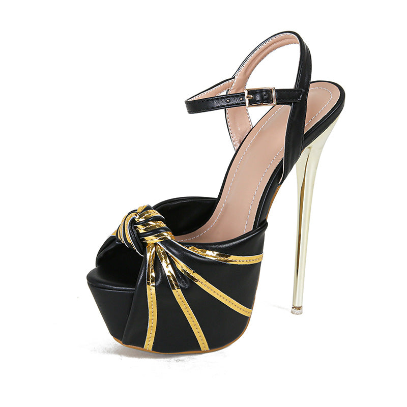 TRIBUTE PLATFORM SANDALS - BLACK