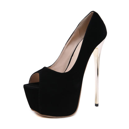 EVELYN SUEDE PLATFORM MULES