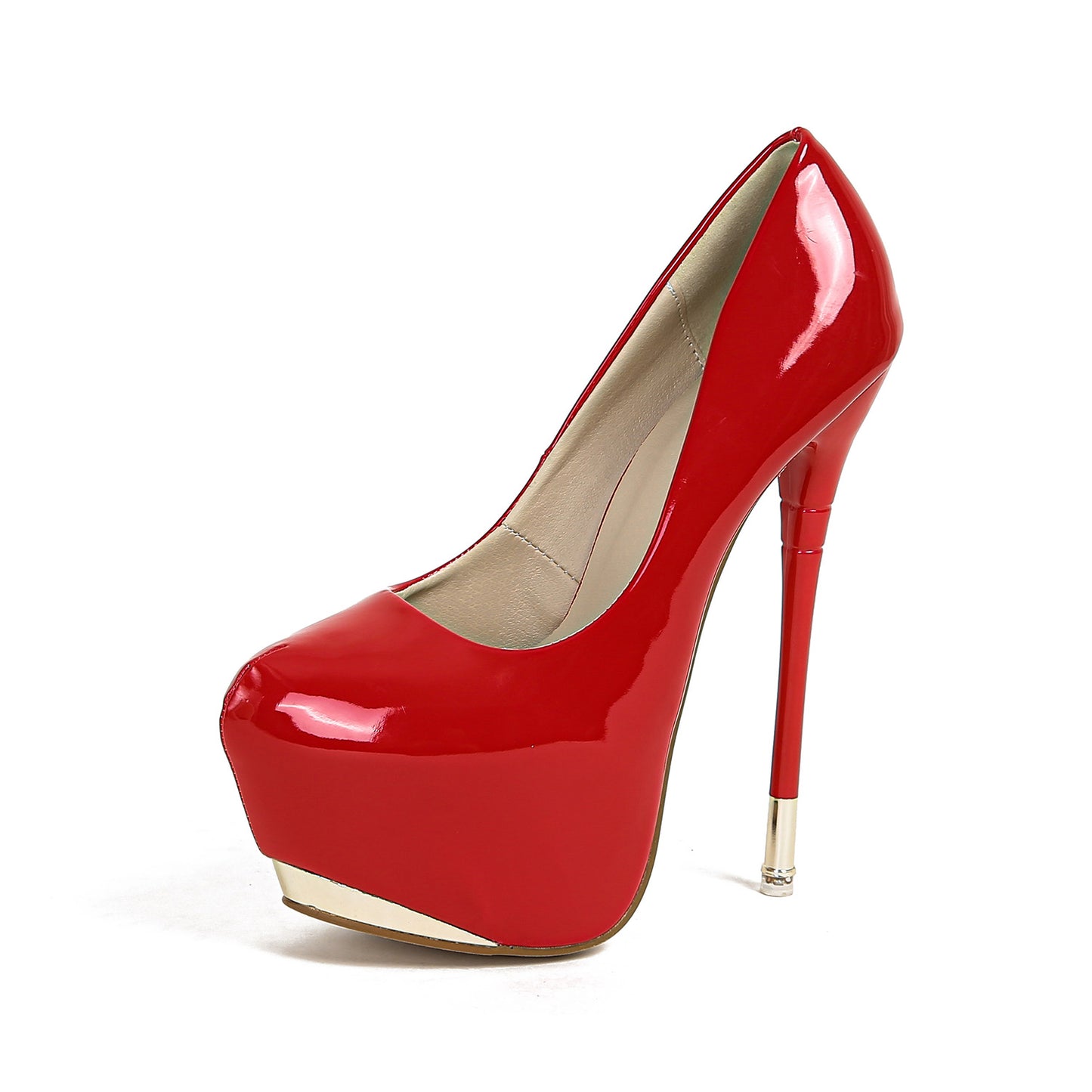 KATE PATENT PLATFORM PUMPS - RED