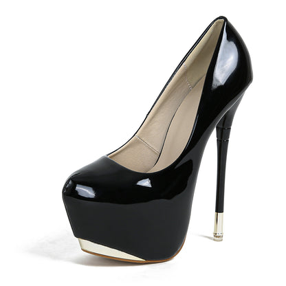 KATE PATENT PLATFORM PUMPS - BLACK