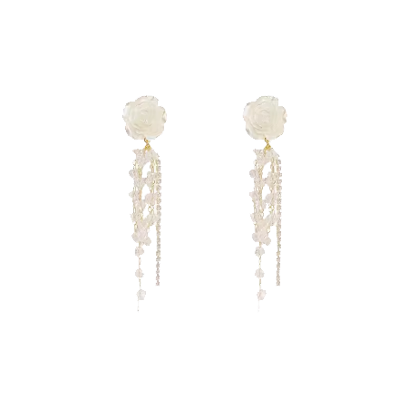 Camellia Tassel Earrings