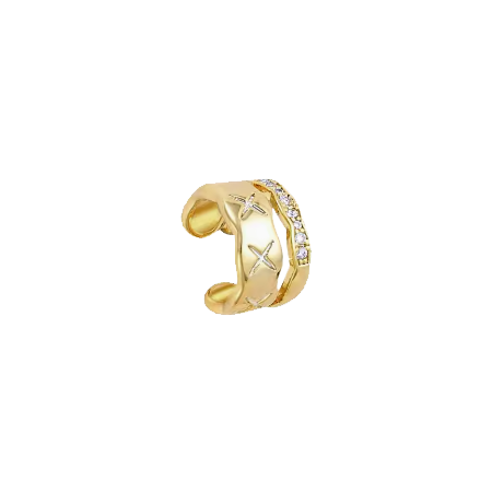 French Double Hoop Ear Cuff